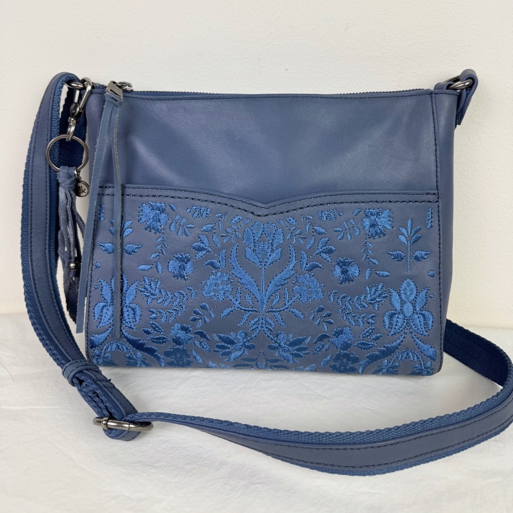The Sak Blue Embroidered Alameda Crossbody Bag